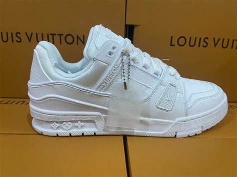 louis vuitton white trainer|Louis Vuitton trainers selfridges.